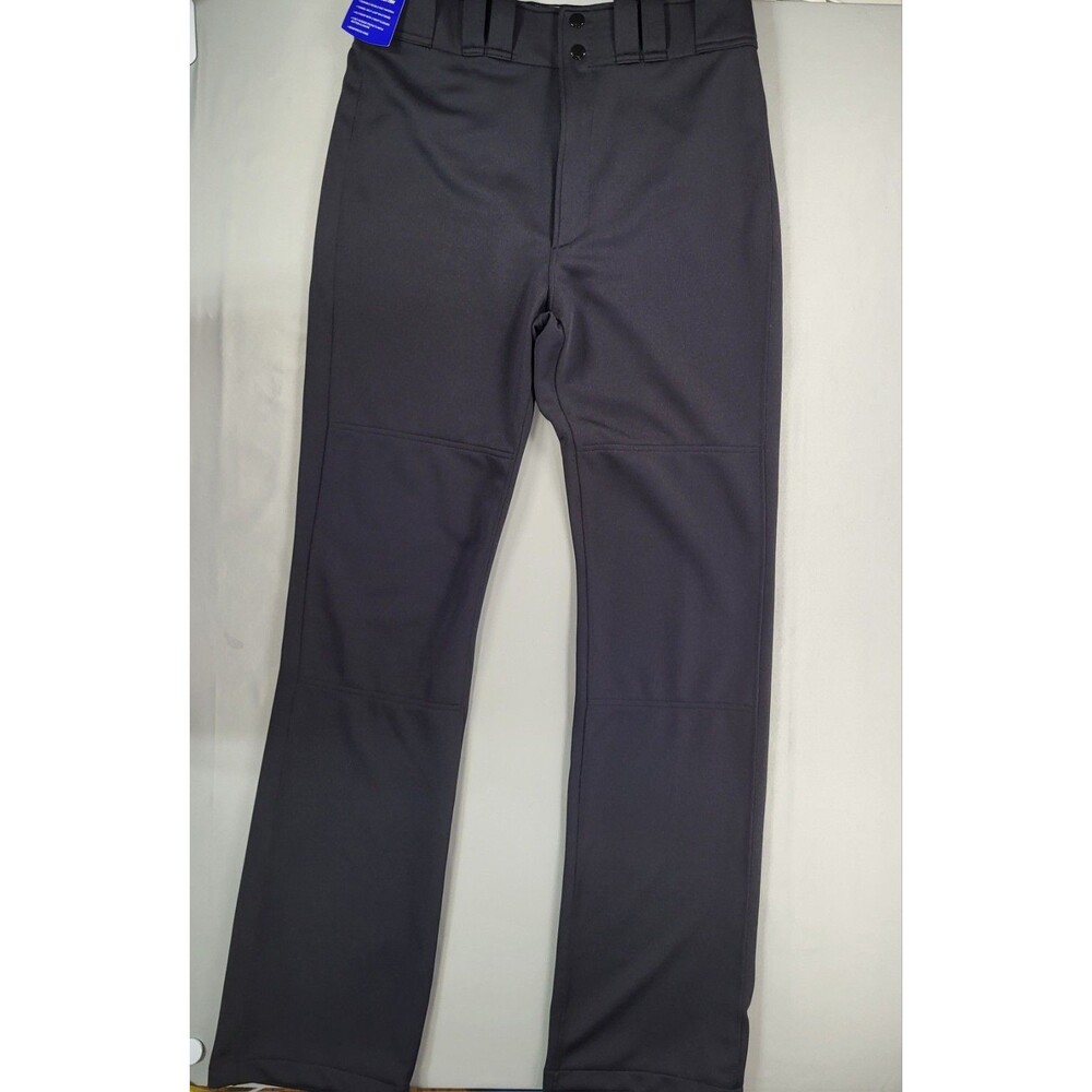 NWT Mizuno Premier Pro Adult Large Black Baseball Pants Hemmed Open Bottom L